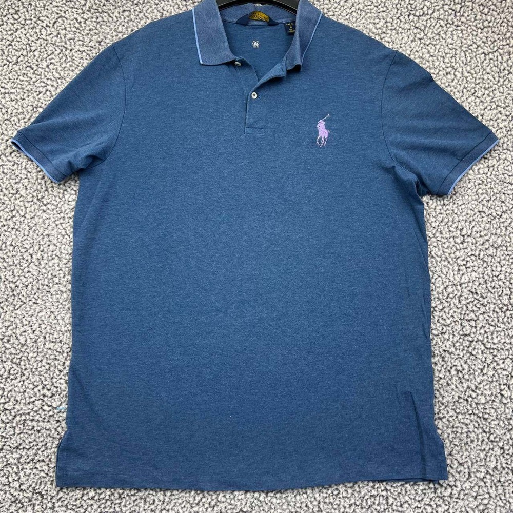 Polo Golf Ralph‎ Lauren Shirt Men Extra Large Blue Pro Fit Short Sleeve XL